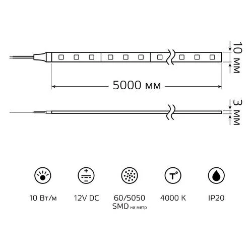 Комплект с лентой светодиодной Gauss Basic BT043 - Amppa.ru