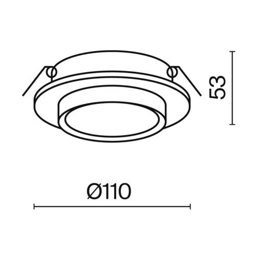 Встраиваемый светильник Downlight Hoop, 1xGX53 Черный (Maytoni Technical, DL086-GX53-RD-B) - Amppa.ru